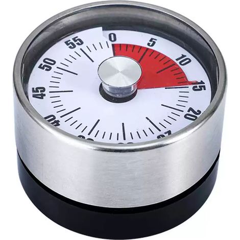 Set mit 2 digitalen Timern - Küchentimer - Magnetisch - Stoppuhr - Edelstahl (Schwarz, Weiß)