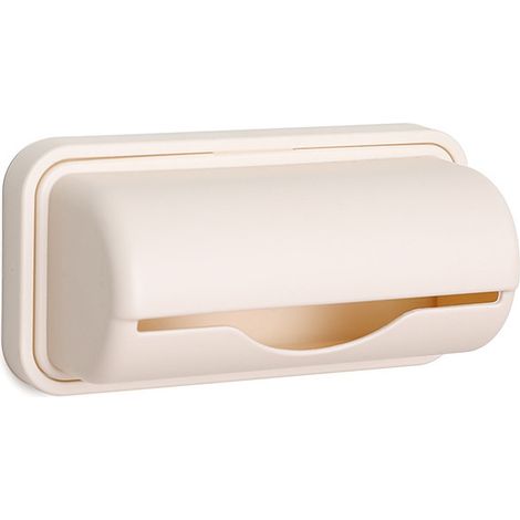Boîte de rangement pour sacs poubelle (1 pièce, couleur aléatoire) - Distributeur de sacs poubelle pour cuisine et salle de bain - Support mural pour sacs plastiques et organisateur de conteneurs, bei (1/5)