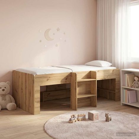 vidaXL Hochbett für Kinder Artisan-Eiche 80 x 200 cm Holzwerkstoff (1/5)