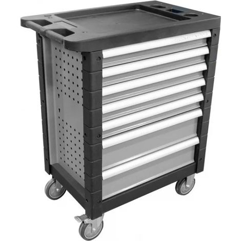 JBM 43761 Cassettiera a 7 cassetti grigia senza utensili per officina
