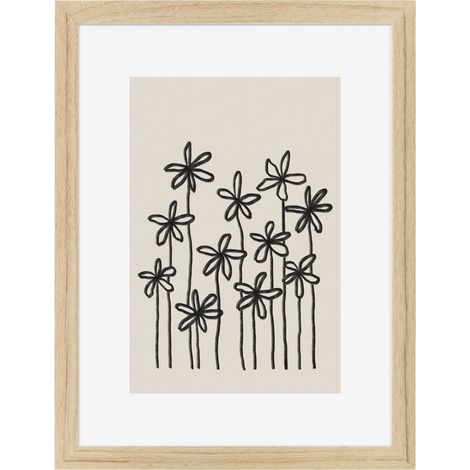 Image encadrée Palmiers 30x40 cm recyclable, visuel imprimé sans solvant - fabriqué en France (1/4)
