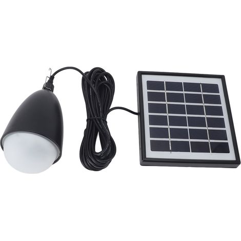 Ampoule solaire extérieure portable LED rechargeable à énergie solaire pour tente, camping, randonnée, poulailler (1/5)