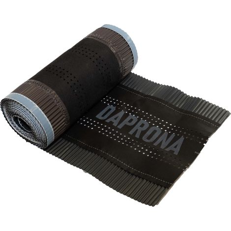 DAPRONA Firstband, Firstrolle Alu Super Vent 5m, Rollfirst für eine optimale Dachfirst Abdeckung, Super Butylkleber - Anthrazit, 1 Rolle, 390mm
