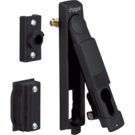 Serratura universale, maniglia basculante per semicilindro da 40 mm, sigillata FZ535N