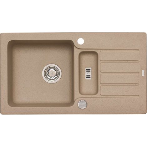Alveus Niagara - Lavello in granito 78x44 cm, con comando dello scarico, beige 1089486