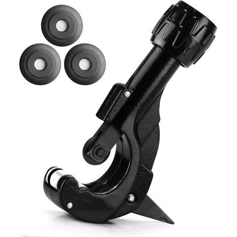 Coupe Tube Coupe-tuyau avce 3 Molette de Rechange et Lame D'ébavurage pour Ø 3-35 mm / 1/8" - 1 3/8" Tubes Tuyaux en Cuivre, Laiton, Métal Léger et Plastique dur en PVC (1/5)