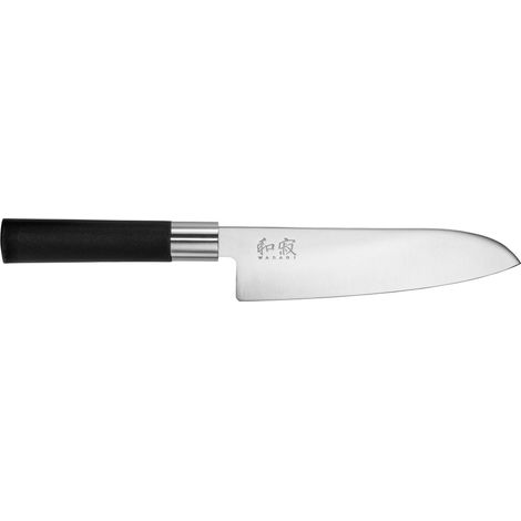 Cuchillo Santoku Kai para cortar negro 16,5 cm (1/2)