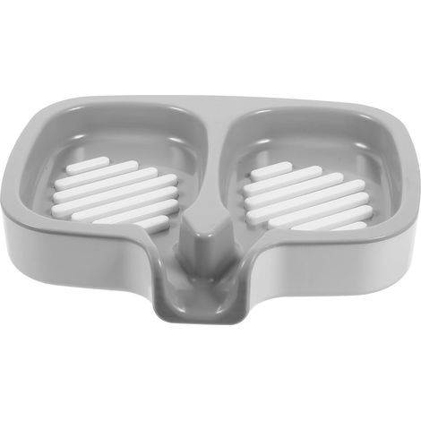Simple Plastic Soap Dish for Bathroom Drainage Tray Easy to (1/5)