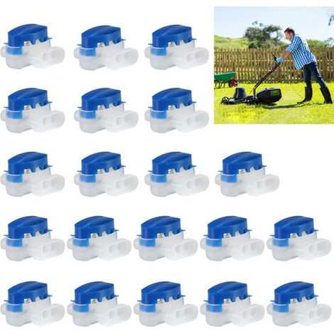 20 teiliges Set Gel Kabelverbinder Kabelverbinder für Rasenmäher Wasserdichte Kabelklemmen zum Verbinden von Rasenmäherkabeln, Bewässerungsanlage (1/5)