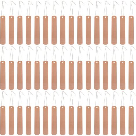 CCYKXA Set mit 100 kupferfarbenen Pflanzenetiketten, leichte Hängeetiketten für den Garten, 12 cm, Blumenkennzeichnungsschilder für Töpfe, Balkon und Gartengestaltung