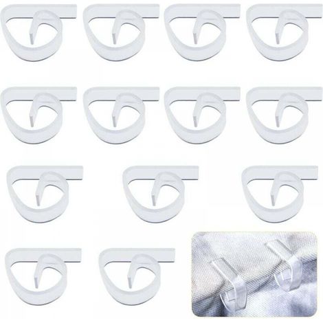 12pcs Pince à Nappe Plastique, Pince à Nappe de Table Transparente Porte-Nappe Pinces à Couverture de Table pour d'Intérieur d'Extérieur Noël Maison Fête Mariage Camping Pique-Nique (1/5)