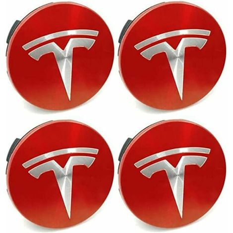 Tapacubos de rueda para Tesla Model 3, Model S, Model X, kits de tapacubos de rueda, 4 piezas de tapacubos de rueda con el logotipo de Tesla (1/5)