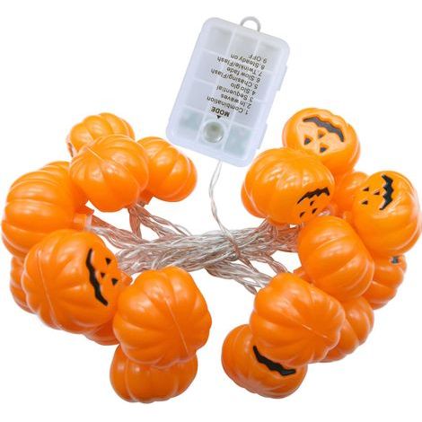 Décorations d'Halloween Guirlande lumineuse citrouille 2,5 m 20 LED, dégagement de décoration d'Halloween, convient pour la maison, l'intérieur et l'extérieur (1/5)