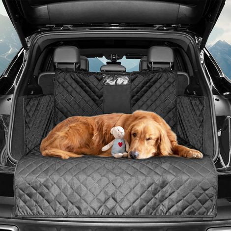 Protection Coffre pour Chien, Installation Rapide, Tapis Facile à Nettoyer, Housse de Protection pour Voiture Compatible avec la Plupart des Véhicules (1/5)