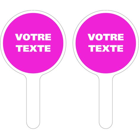 PANNEAU À MAIN PERSONNALISÉ. Rose .  - Rose