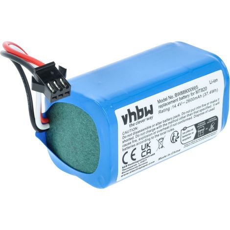 vhbw 1x Akku kompatibel mit Deik MT820 Saugroboter (2600 mAh, 14,4 V, Li-Ion)