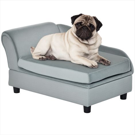Couchage pour chien Canapé pour chien avec rangement gris clair (1/5)