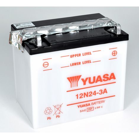 Batterie moto YUASA 12N24-3A 12V 25.3AH 200A (1/3)