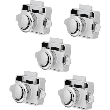 LIFKOME Lot de 5 verrous à bouton, poussoir pour porte de camping (1/5)