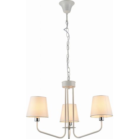 Lampadario Candellux York bianco metallo Ø58 3xE14 (1/2)