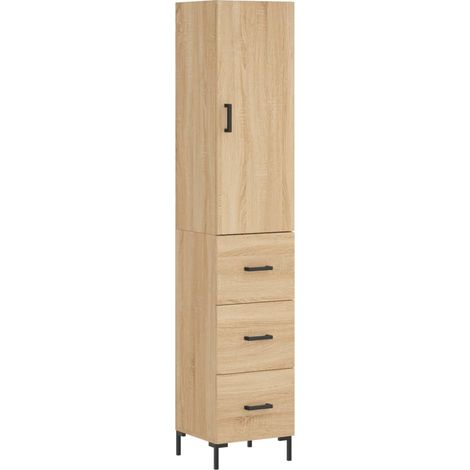 Aparador-cómoda-mueble-organizador-cocina-salón-salón-comedor-alto-Sonoma-345x34x180cm-madera-ingeniería-marrón-020034047