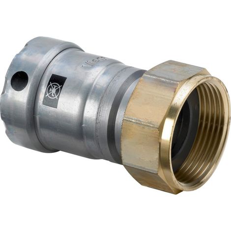 Viega Racor de conexión Megapress, DN 32, G 11/2 Acero no aleado, Recubrimiento de zinc-níquel Modelo 4263, 718862