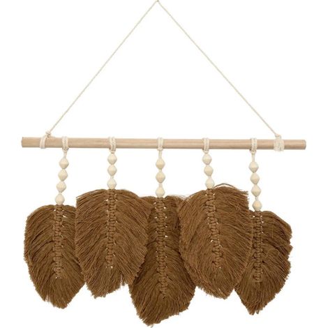 Déco Murale Feuilles en Tissu "Odina" 58cm Naturel (1/3)
