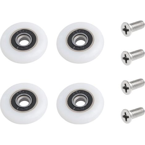 4Pcs Shower Door Roller, Shower Door Roller Wheel Sliding Door Rollers Replacement Wheel for Shower Door Roller (25MM) (1/5)