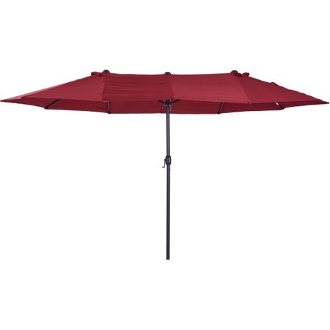 Sonnenschirm Gartenschirm 455 x 270 cm Marktschirm Doppelsonnenschirm Terrassenschirm mit Handkurbel Weinrot Oval
On-Site