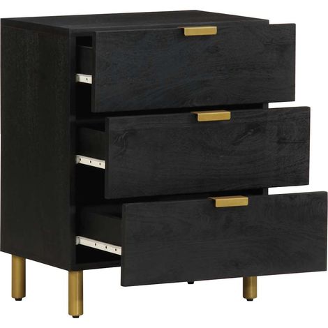Maison Exclusive - Comodino Nero 50x33x62 cm in Legno Multistrato (1/5)