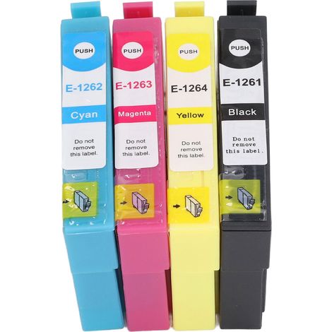 Cartouches d'encre 4 couleurs T1261/T1262/T1263/T1264 avec remplissage d'encre (1/5)