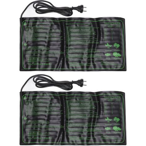 2 Pièces Tapis Chauffant Imperméable Pour Semis,Coussin à Température Constante pour la Croissance des Graines de Plantes,Prise UE 220-240V