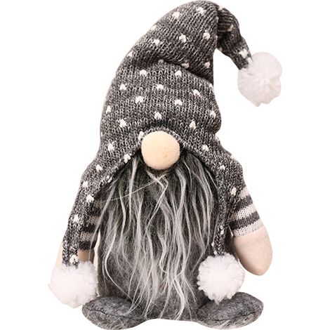 Poupée Noël Père Noël sans visage assis décoration vitrine cadeau (1/5)