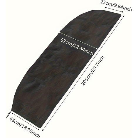 Sonnenschirmhülle für Garten und Terrasse, staubdicht und UV-beständig, in 6 Größen erhältlich, mit Reißverschluss, 80,71 x 9,84 x 18,9 Zoll (1/5)