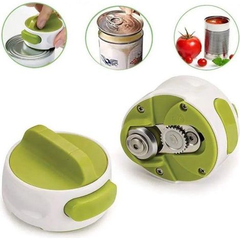 Ouvre-Boîte - Acier Inoxydable - Rotation Manuel - Pour Boîtes De Conserve Et Canettes - 1 Pièce (1/5)