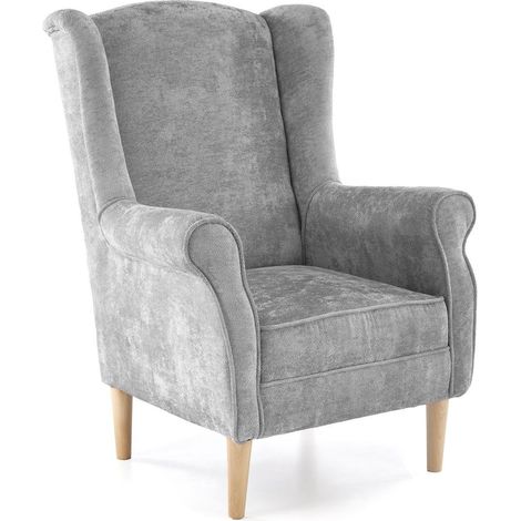 Sillón Houston 1929, Gris, 110x80x80cm, Tapiz, Patas: Madera, 0 (1/5)