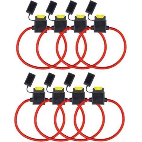 Pack Porte Fusibles 12V Etanche 14AWG 20Amp Auto Voiture Motor Lame Fusible(Taille Moyenne) (1/4)