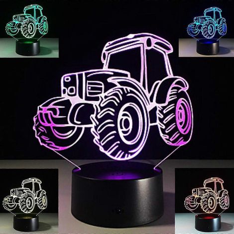 Veilleuse 3D LED USB, lampe de table LED 7 couleurs changeantes, cadeau de Noël (1/5)