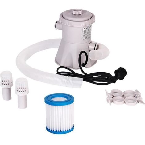 220V Piscine Hors Sol Filtre Pompe Piscine D'eau Cleaner avec Cartouche 300GPH Pompe Débit, L'UE chiwanji (1/4)