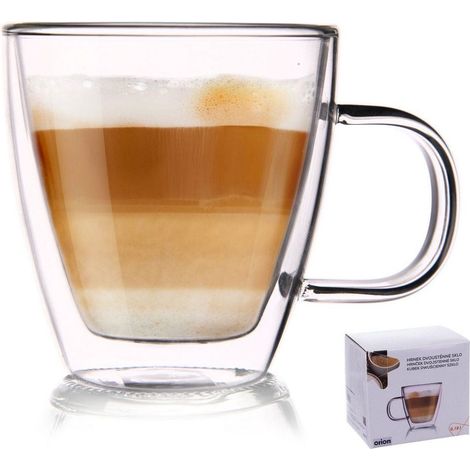 Vaso térmico de doble pared para café latte DOBLE 180 ml (1/3)