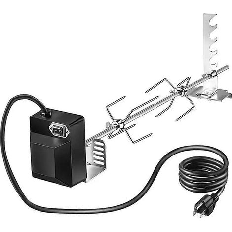 Portable électrique gril Deluxe Motorized gaz gril avec Rotisserie Spit barbecue outils et fournitures lot pour maison (1/5)