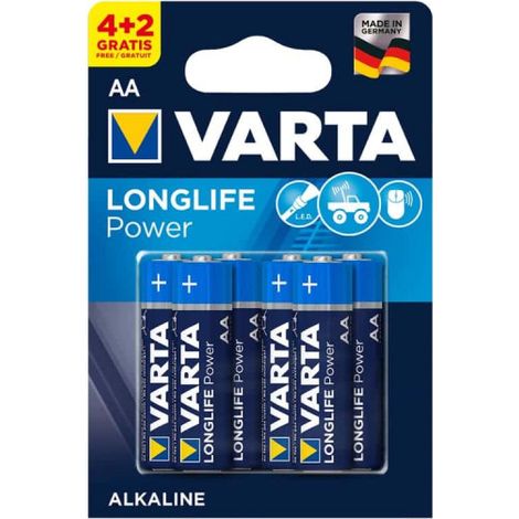 6 LR6 AA VARTA Alkaline-Batterien