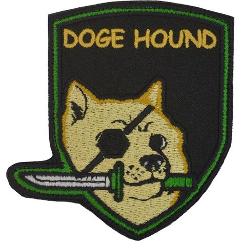 Doge Hound Klettverschluss-Aufnäher 7,5 x 8 cm