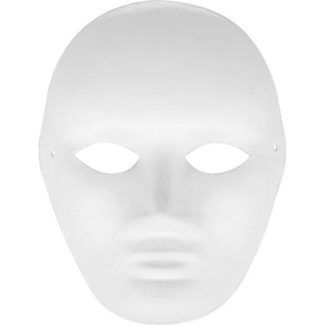 Masque Vénitien à décorer pour homme - Blanc