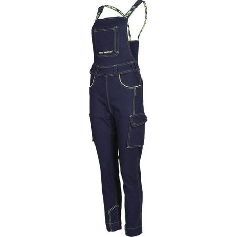 Salopette de Travail Femme Manea - Taille L - Raw Jean - Résistant et Confortable - D-Work