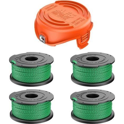 Kit d'accessoires pour tondeuse à gazon SF-080-BKP/90583594 , couvercle , bobine , corde à gazon , tête de coupe (4 bobines + 1 couvercle) (1/4)