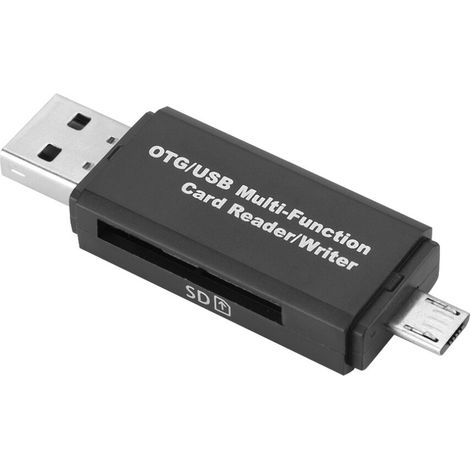 Lettore di schede compatto per schede di memoria flash, lettore di schede USB OTG, facile da trasportare, compatibile con smartphone.