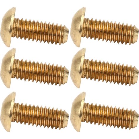 50 vis à six pans creux à tête demi-ronde en cuivre pur, accessoires de quincaillerie, fixations M4 x 10 mm (1/5)