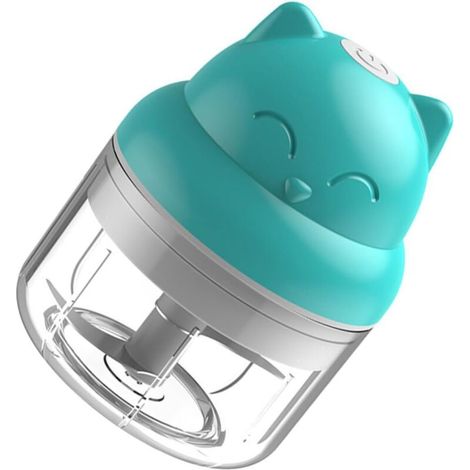 Hachoir électrique compact 250 ml – Mixeur-blender multifonction avec 3 lames inox, presse-ail intégré, idéal pour viande, herbes & oignons