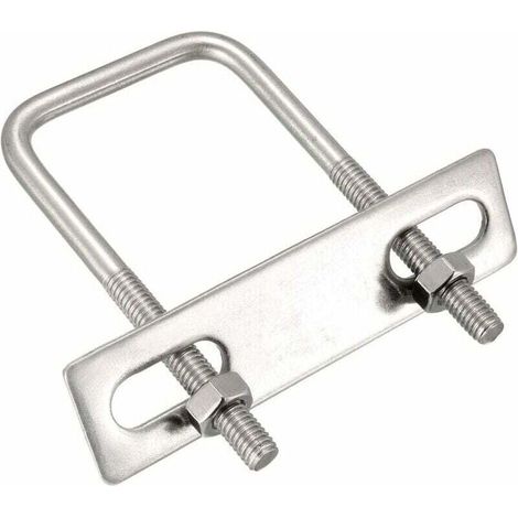 Carré U-Boulons 1-5/8"(40mm) Interne Largeur 304 Inoxydable Acier M8 avec Écrou Cadre Sangles 2Pcs (1/5)